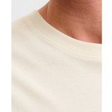 JACK & JONES JORINWOOD BLOCK BRANDING TEE SS CN 12283628-ANTIQUE WHITE Ecru Image 1