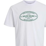 JACK & JONES JORYORK FRONT TEE SS CREW NECK 12283800-BRIGHT WHITE Λευκό Εικόνα 0