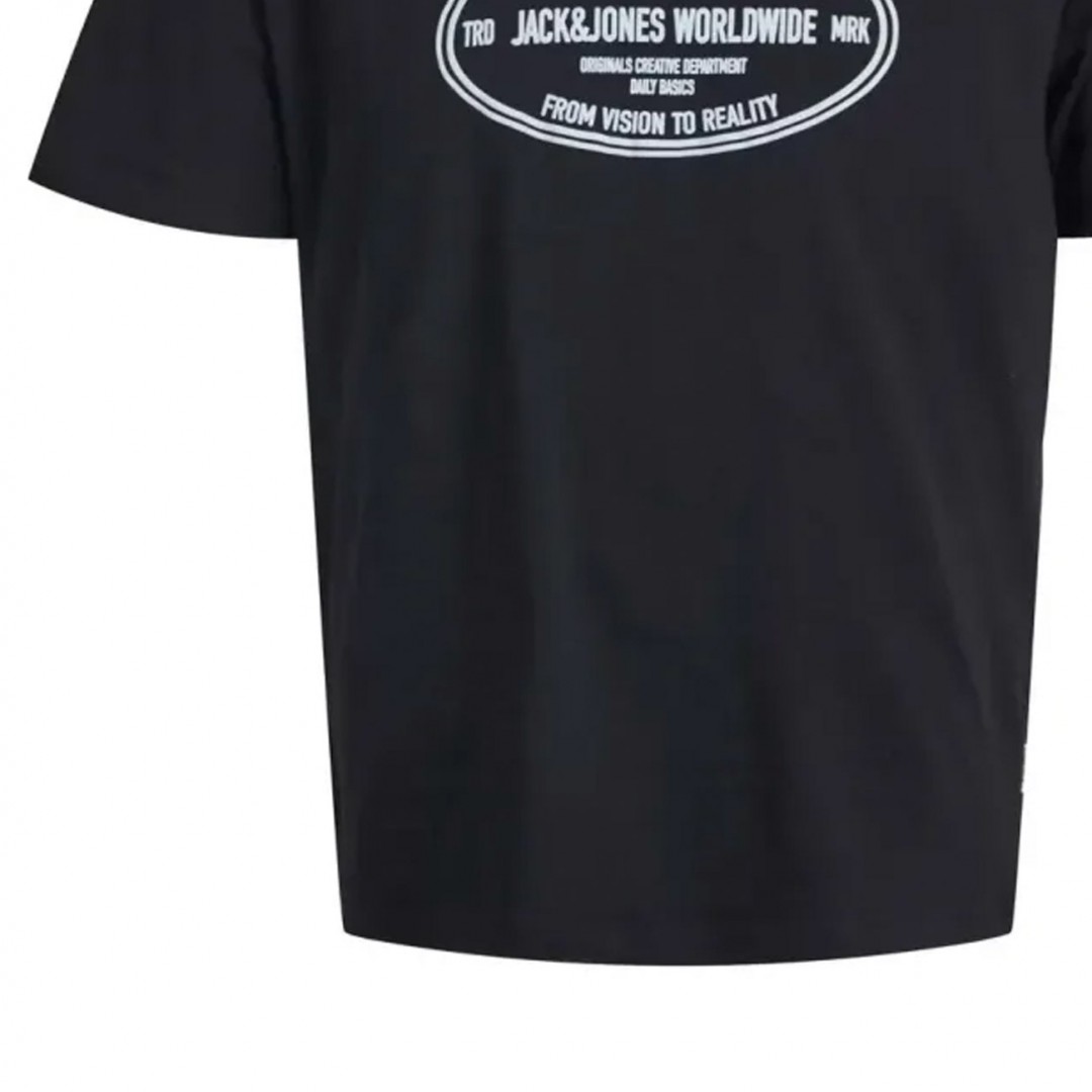 JACK & JONES JORYORK FRONT TEE SS CREW NECK 12283800-BLACK Black