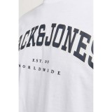 JACK & JONES JJECALEB VARSITY TEE SS 12257579-4552089 WHITE Λευκό Εικόνα 1
