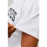JACK & JONES JJECALEB VARSITY TEE SS 12257579-4552089 WHITE Λευκό Εικόνα 2