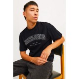 JACK & JONES JJECALEB VARSITY TEE SS 12257579-4517369 BLACK Μαύρο Εικόνα 0