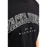 JACK & JONES JJECALEB VARSITY TEE SS 12257579-4517369 BLACK Μαύρο Εικόνα 2