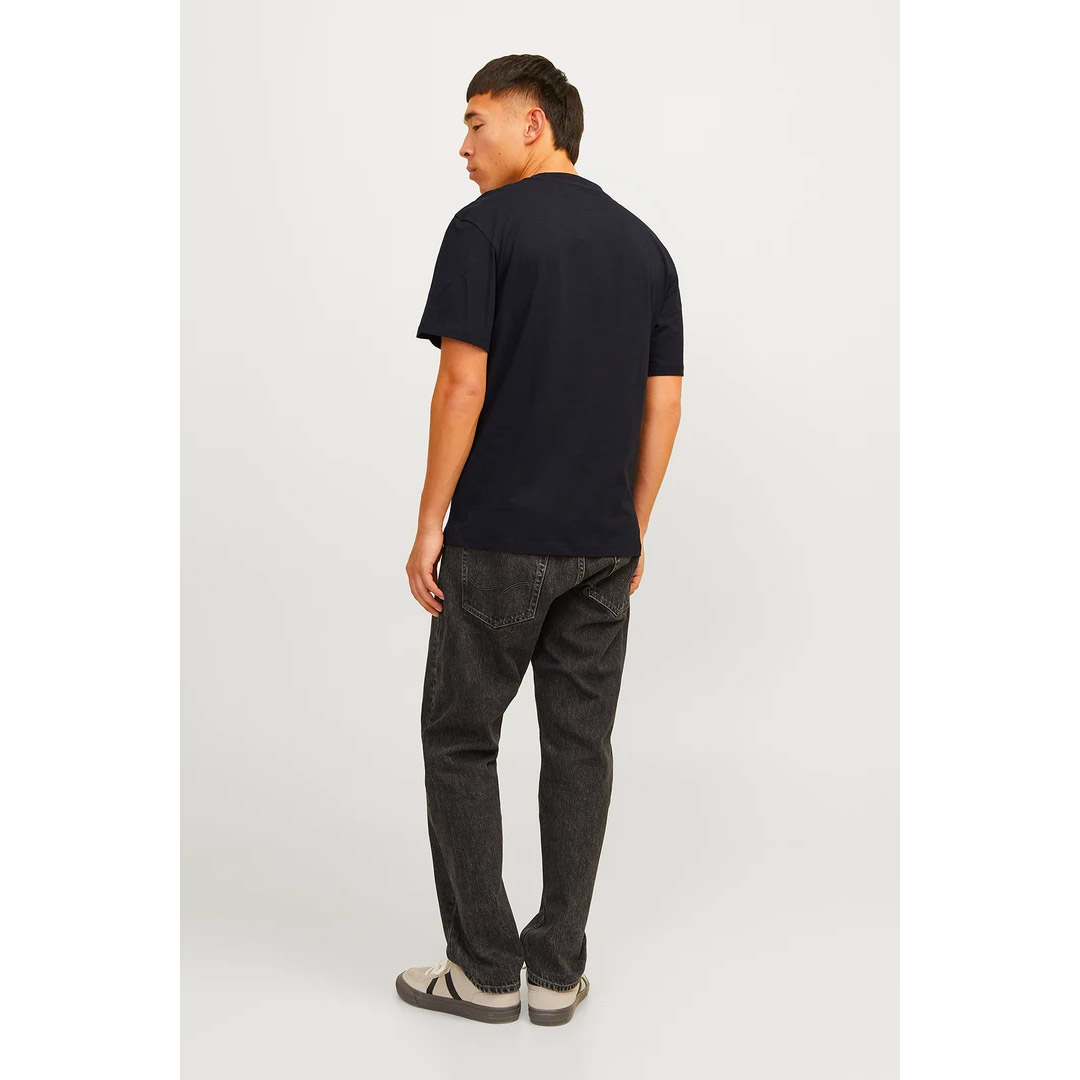 JACK & JONES JJECALEB VARSITY TEE SS 12257579-4517369 BLACK Μαύρο