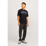 JACK & JONES JJECALEB VARSITY TEE SS 12257579-4517369 BLACK Μαύρο Εικόνα 4