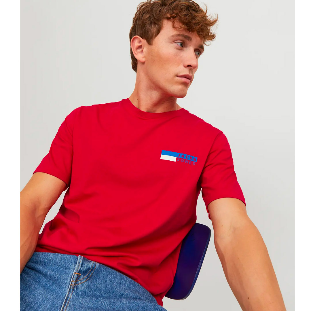 JACK & JONES JJECORP LOGO TEE PLAY SS 12233999-4346511 Κόκκινο