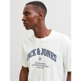 JACK & JONES JJEDENVER GRAPHIC TEE SS O NECK NOOS 12291213-4937811 Εκρού Εικόνα 0