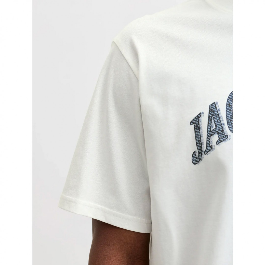 JACK & JONES JJEDENVER GRAPHIC TEE SS O NECK NOOS 12291213-4937811 Εκρού