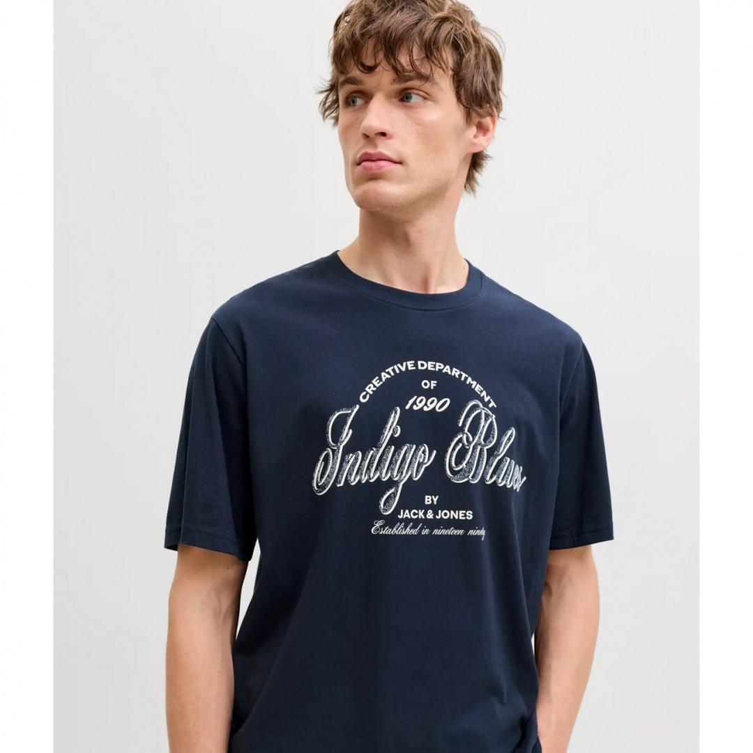 JACK & JONES JJEDENVER GRAPHIC TEE SS O NECK NOOS 12291213-4937810 Μπλε