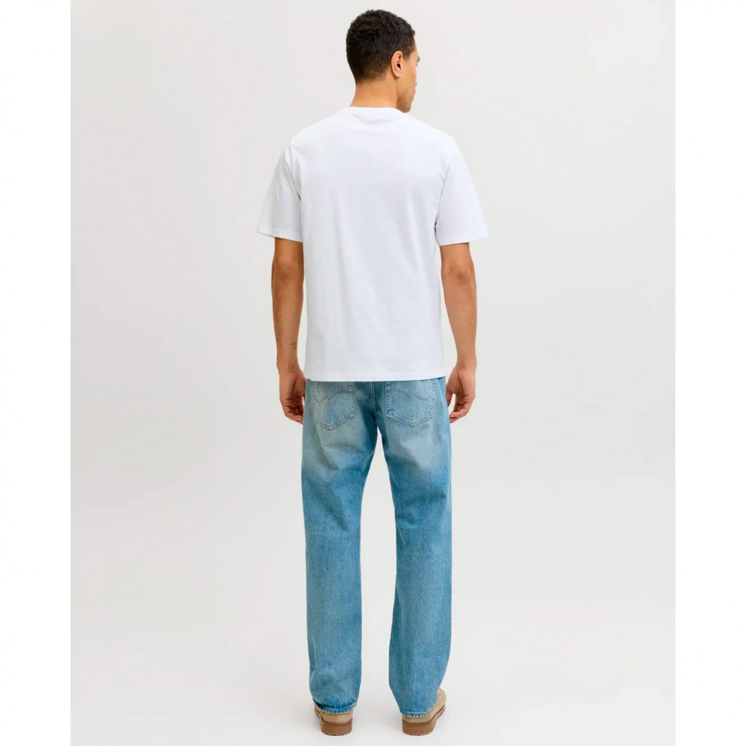 JACK & JONES  JJELOGO TEE SS ONECK 2 COL 12288016-4902161 White
