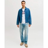 JACK & JONES  JJELOGO TEE SS ONECK 2 COL 12288016-4902161 White Image 4