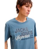 JACK & JONES  JJELOGO TEE SS ONECK 2 COL 12288016-4902165 Blue Image 0