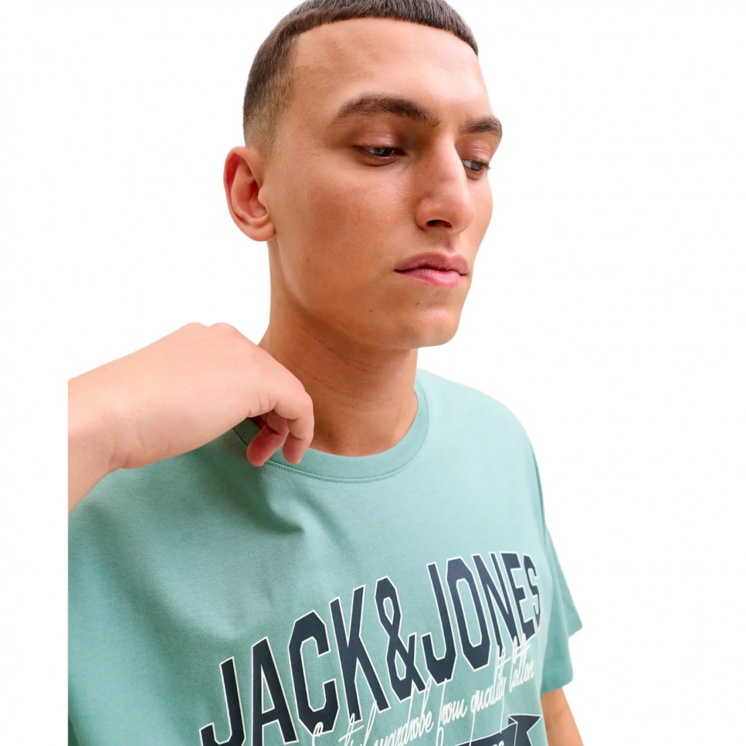 JACK & JONES  JJELOGO TEE SS ONECK 2 COL 12288016-4902167 Τιρκουάζ