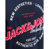 JACK & JONES  JJELOGO TEE SS ONECK 2 COL 12288016-4932814 Blue Image 1