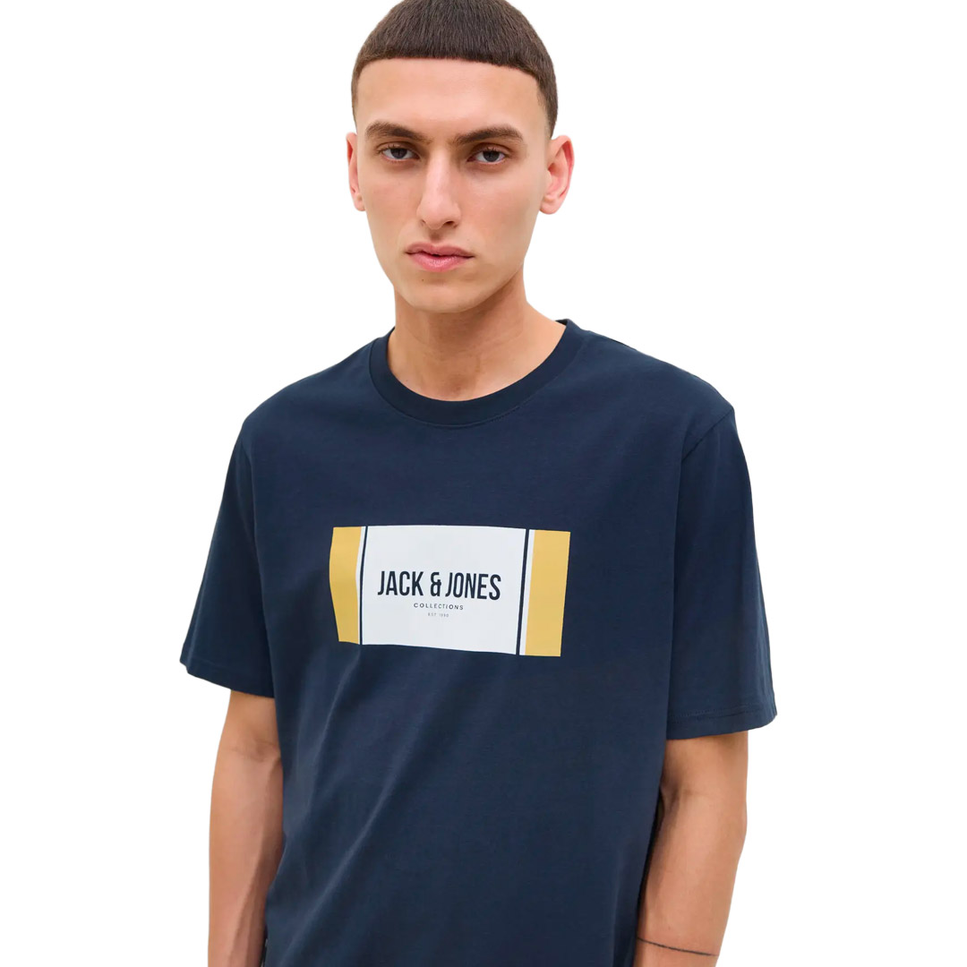 JACK & JONES JJHAYATO TEE SS CREW NECK BTS LN 12278508-4822486 Μπλε