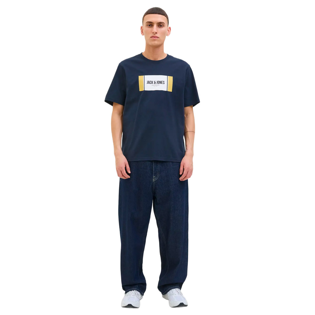 JACK & JONES JJHAYATO TEE SS CREW NECK BTS LN 12278508-4822486 Μπλε