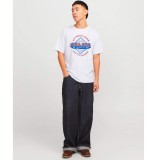 JACK & JONES JJELOGO TEE SS O-NECK 2 COL SS25 SN 12268267-4686916 Λευκό Εικόνα 4