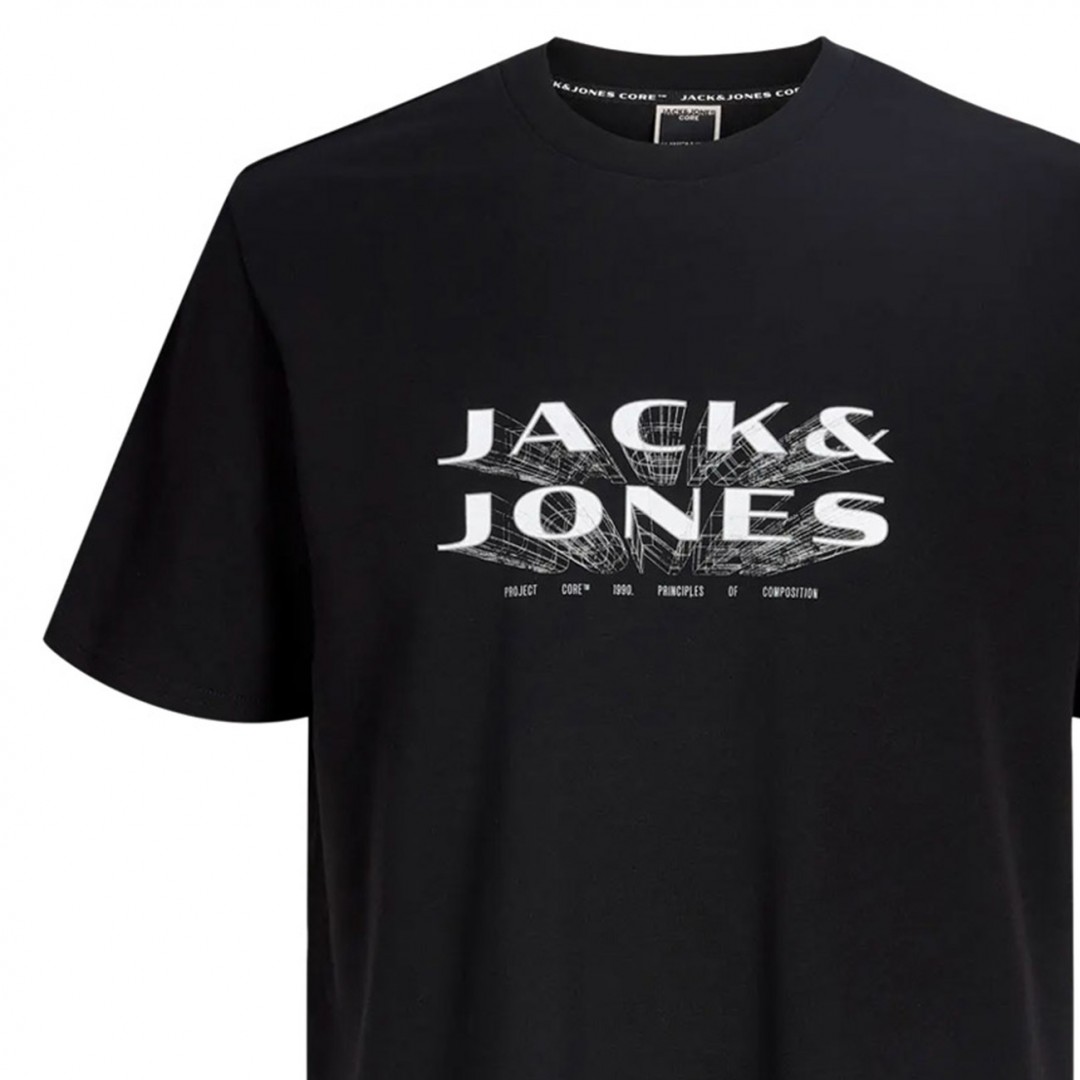 JACK & JONES JCOFUSION JJ BRANDING TEE SS 12289880-4914836 Black