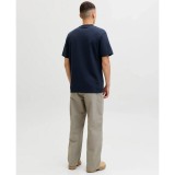 JACK & JONES JCOFUSION JJ BRANDING TEE SS 12289880-4914837 Μπλε Εικόνα 3