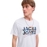 JACK & JONES JJGEPLAS TEE SS CREW NECK 12278523-4777660 Λευκό Εικόνα 1