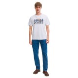 JACK & JONES JJGEPLAS TEE SS CREW NECK 12278523-4777660 Λευκό Εικόνα 3