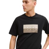 JACK & JONES JCOFUSION DOTS PRINT TEE SS CREW SN 12289863-4914711 BLACK Μαύρο Εικόνα 1