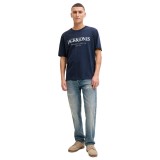 JACK & JONES JJDEVIN DAYTONA PRINT TEE SS CREW LN 12290173-4918929 NAVY BLAZER Μπλε Εικόνα 2