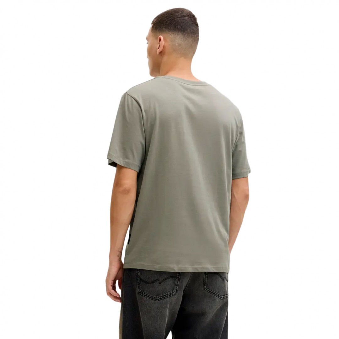 JACK & JONES JJDEVIN DAYTONA PRINT TEE SS CREW LN 12290173-4918930 VETIVER Κhaki