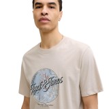 JACK & JONES JJHONOLULU SHAPE TEE SS CREW NECK LN 12288088-4889172 MOONBEAM Ecru Image 1