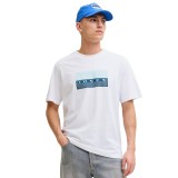 JACK & JONES JCOFUSION DOTS PRINT TEE SS CREW SN 12289863-4914710 BRIGHT WHITE Λευκό Εικόνα 