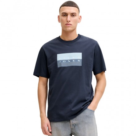 JACK & JONES JCOFUSION DOTS PRINT TEE SS CREW SN 12289863-4914712 OUTER SPACE Blue