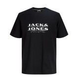 JACK & JONES JCOFUSION JJ BRANDING TEE SS 12289880-4914836 Black Image 