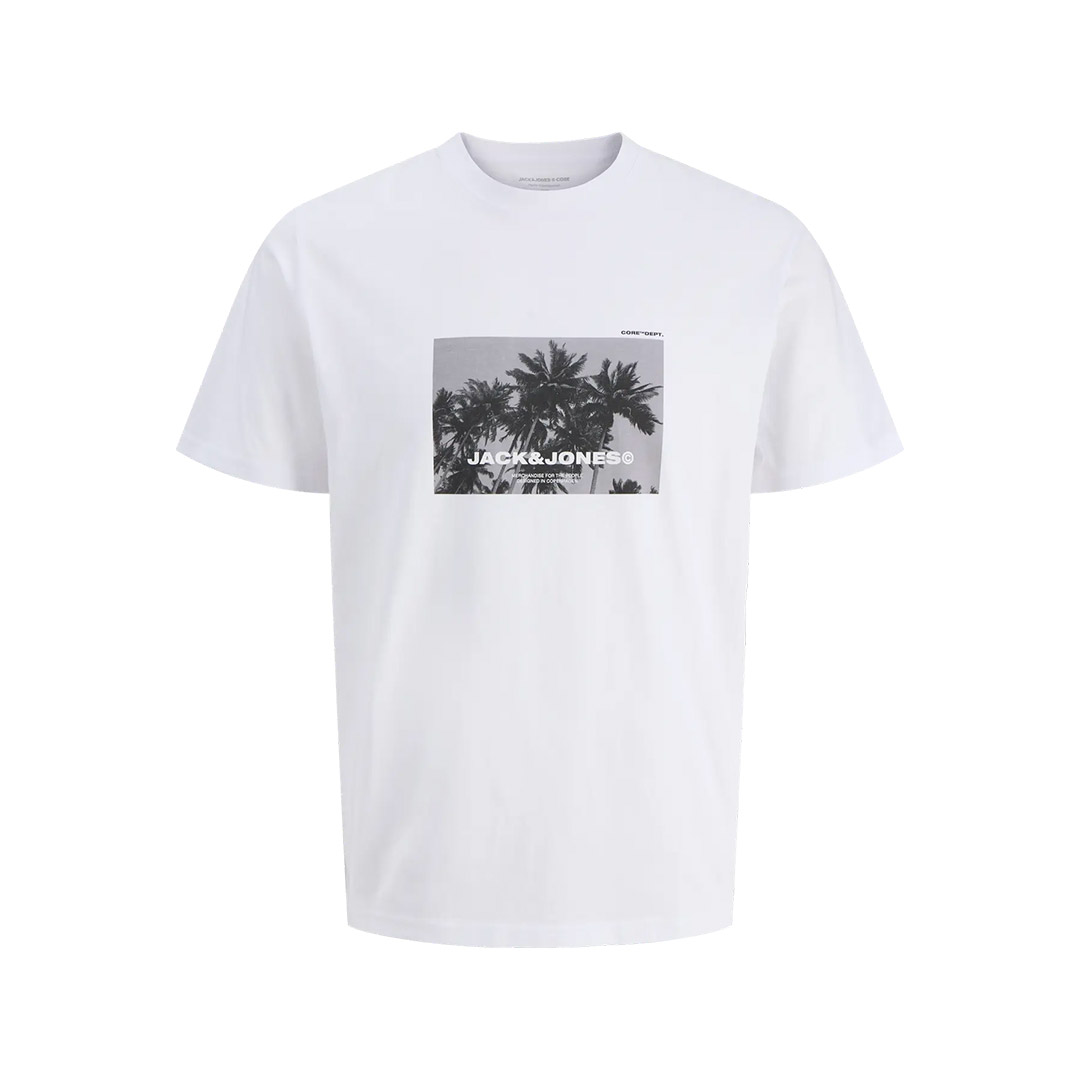 JACK & JONES JCOVERSION TEE SS CREW NECK 12286117-4872027 Λευκό