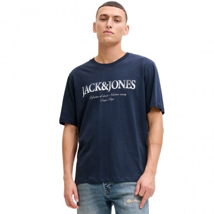 JACK & JONES JJDEVIN DAYTONA PRINT TEE SS CREW LN 12290173-4918929 NAVY BLAZER Blue
