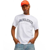 JACK & JONES JJECALEB VARSITY TEE SS 12257579-4552089 WHITE Λευκό Εικόνα 
