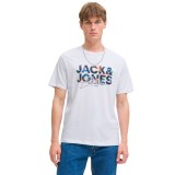 JACK & JONES JJGEPLAS TEE SS CREW NECK 12278523-4777660 Λευκό Εικόνα 