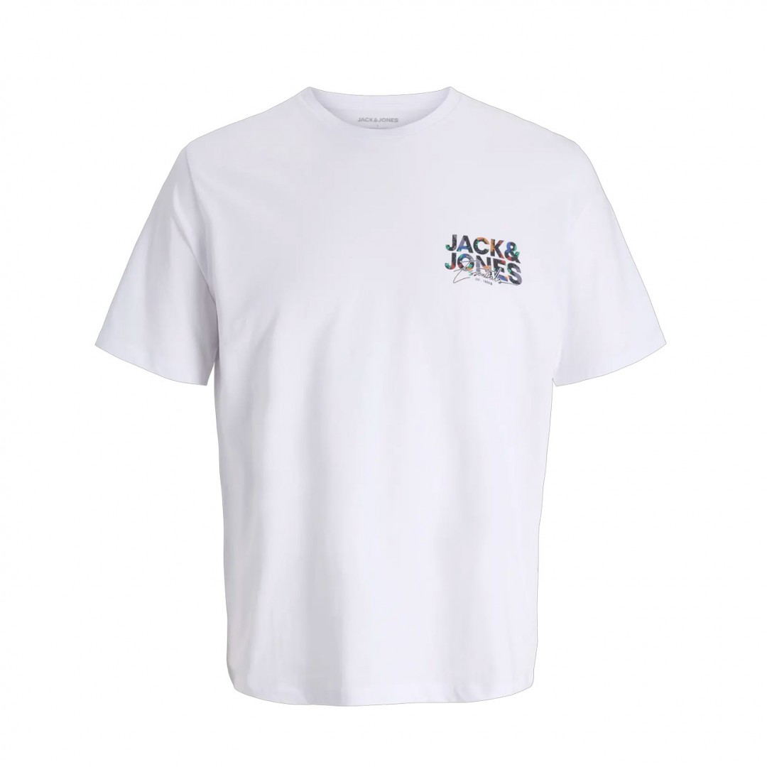 JACK & JONES JJGEPLAS TEE SS CREW NECK 12278523-4878238 Λευκό