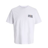 JACK & JONES JJGEPLAS TEE SS CREW NECK 12278523-4878238 Λευκό Εικόνα 