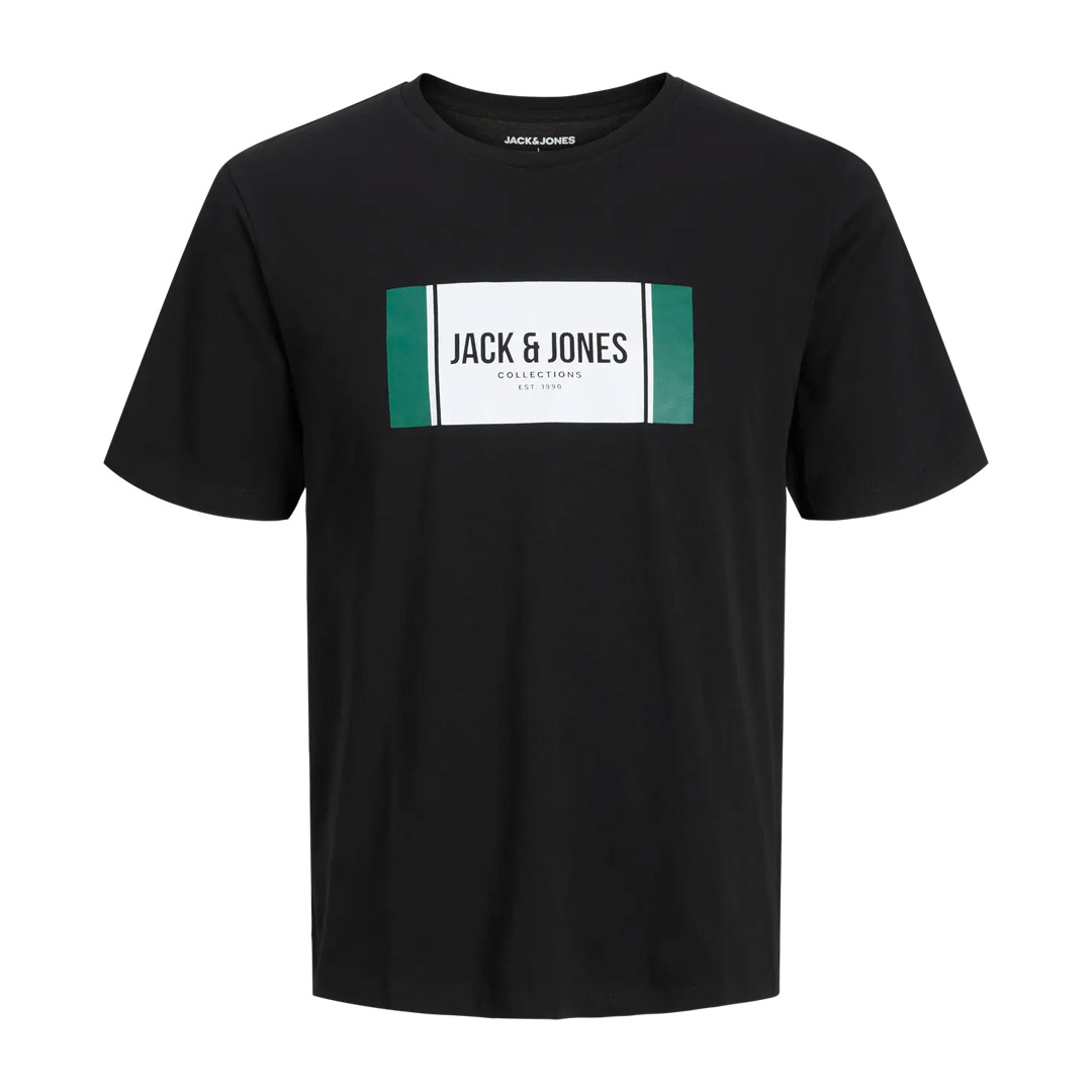 JACK & JONES JJHAYATO TEE SS CREW NECK BTS LN 12278508-4776200 Μαύρο