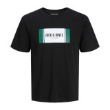 JACK & JONES JJHAYATO TEE SS CREW NECK BTS LN 12278508-4776200 Μαύρο Εικόνα 