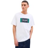 JACK & JONES JJHAYATO TEE SS CREW NECK BTS LN 12278508-4777665 Λευκό Εικόνα 