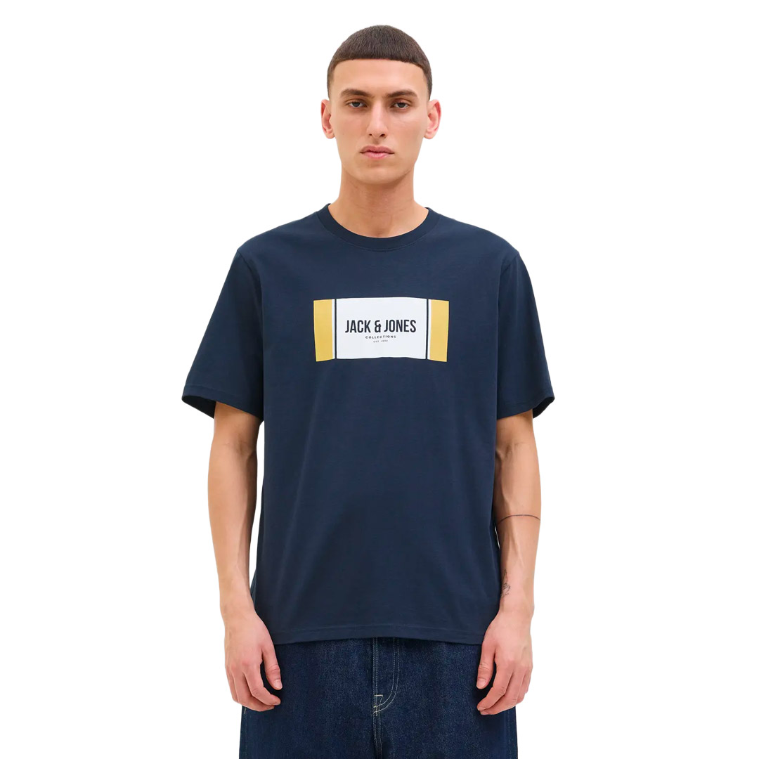 JACK & JONES JJHAYATO TEE SS CREW NECK BTS LN 12278508-4822486 Μπλε