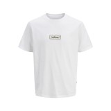JACK & JONES JORSPLIT FAKESTITCH BRANDING TEE SS 12273182-4703880 Λευκό Εικόνα 