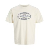 JACK & JONES JORYORK FRONT TEE SS CREW NECK 12283800-ANTIQUE WHITE Εκρού Εικόνα 