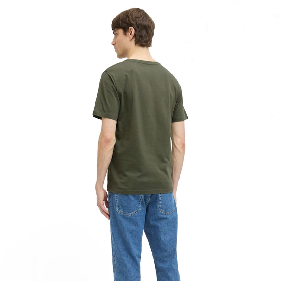 JJ REBEL BOX TEE SS CREW NECK 12271146-BEETLE OLIVE