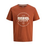 JJ REBEL JREBGRAY TEE SS CREW NECK 12282381-BOMBAY BROWN Brown Image 0
