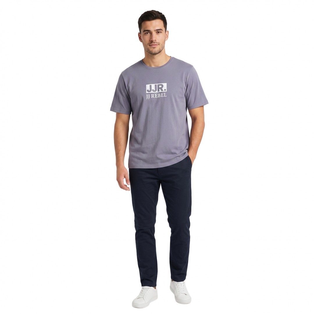 JJ REBEL JREBVALDE SS TEE 12290620-4927197 Γκρί