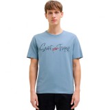 JJ REBEL REBPREPPY TEE SS CREW NECK 12271031-WINDWARD BLUE Μπλέ Εικόνα 