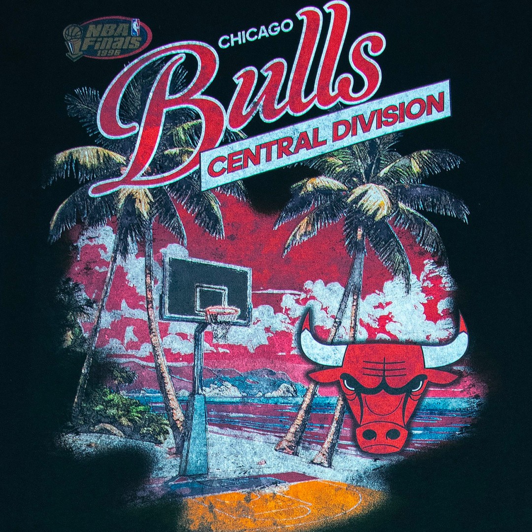 MITCHELL & NESS PARADISO OVERSIZED TEE SS16687-CBUBLCK-BLACK Black