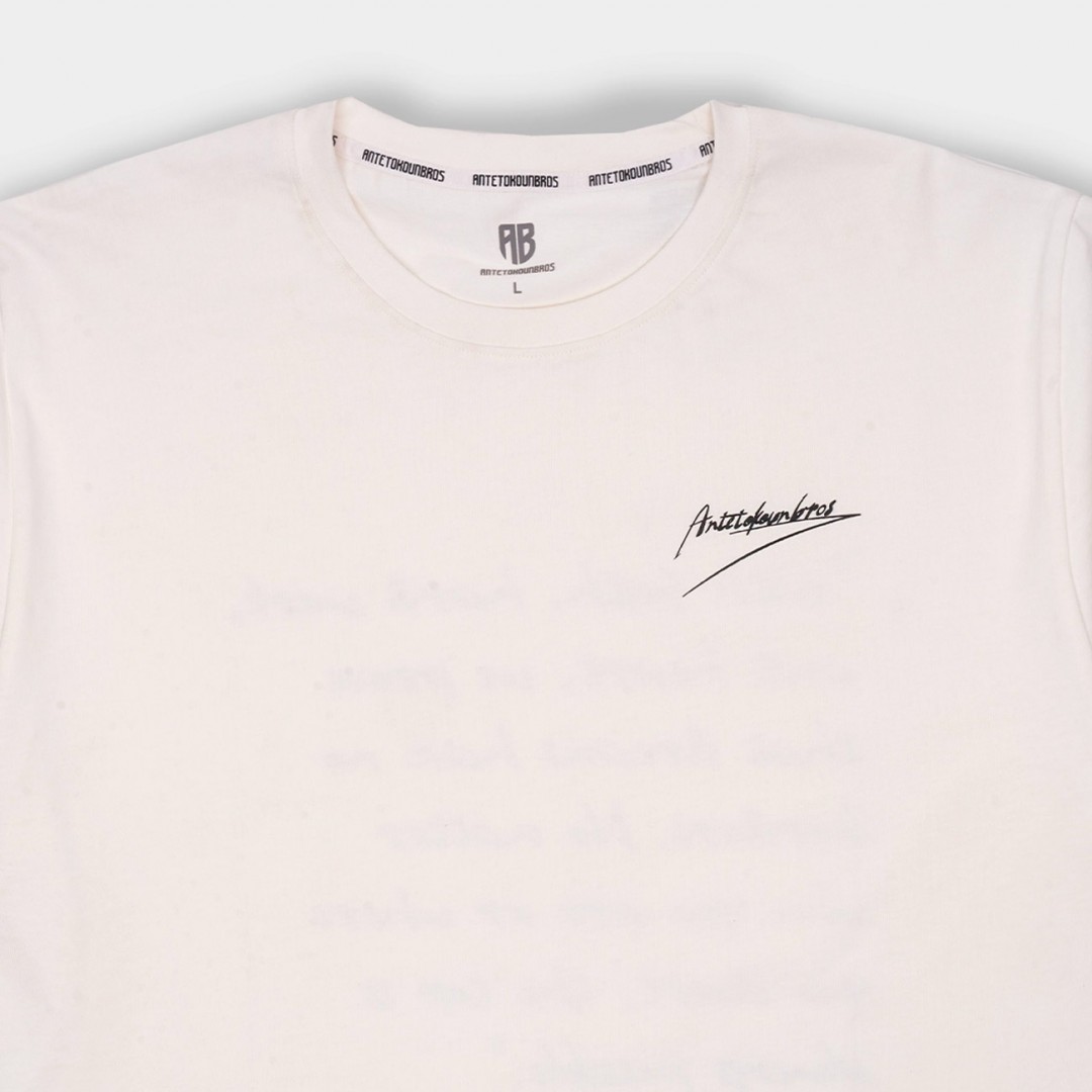 ANTETOKOUNBROS AB STORY T-SHIRT REG.F APCD352U49-101 Ecru